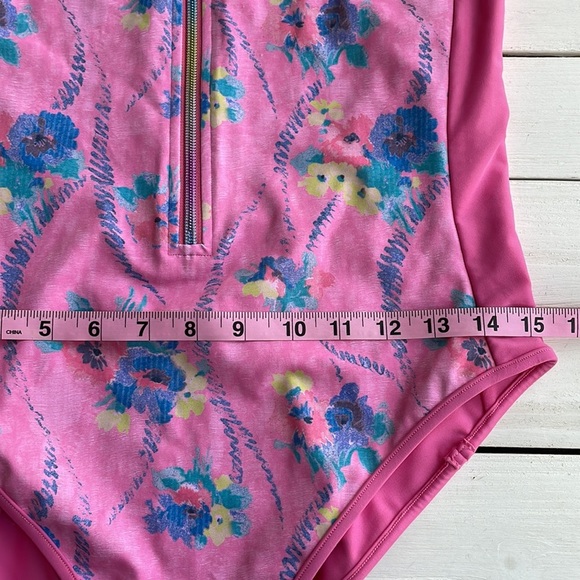 NWOT LoveShackFancy x Beach Riot Cheryl One Piece Bathing Suit Pink size L - Picture 8 of 11